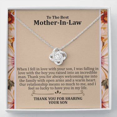 Best Mother In Law Love Knot Necklace - Love You This Much